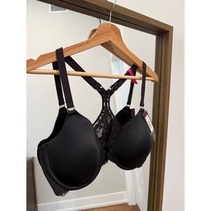 Maidenform Black Lace Detail T-Back Bra Style 07112 Size 40C New With Tags